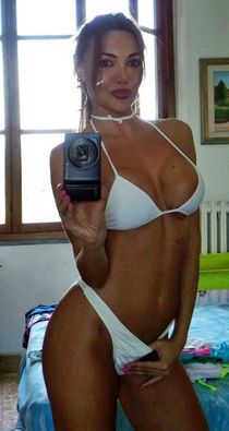 Blonde sexy hot girl in